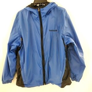 Timberland vented fishing and camping hoodie windbreaker jacket blue small